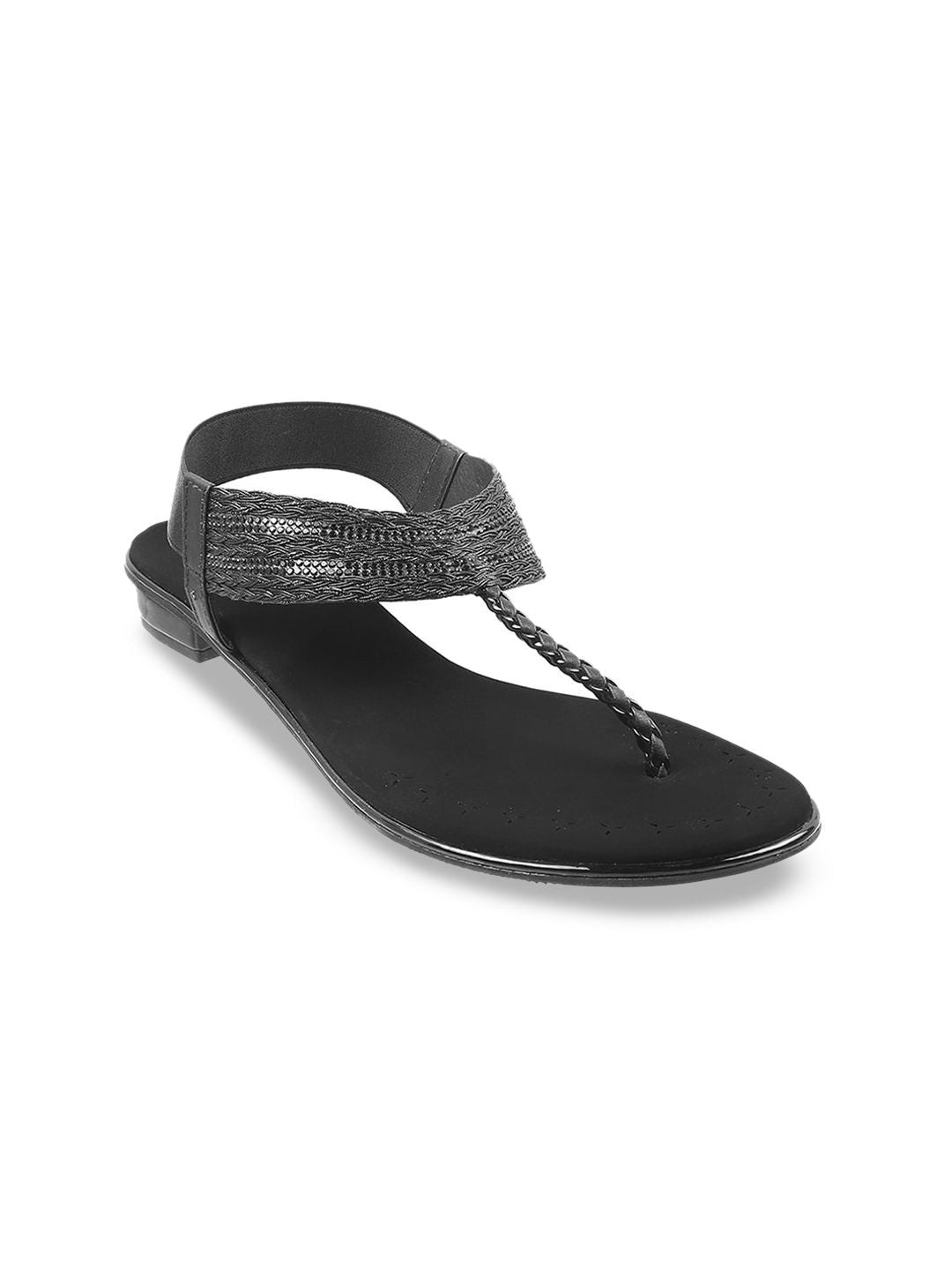 Mochi Women Backstrap Synthetic T-Strap Flats