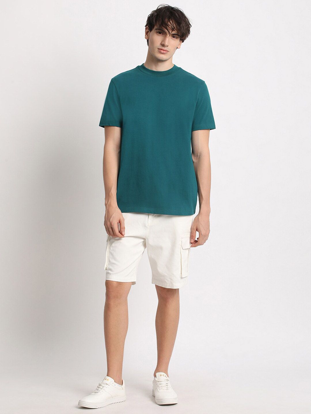 THE BEAR HOUSE Round Neck Pure Cotton Regular Fit T-shirt