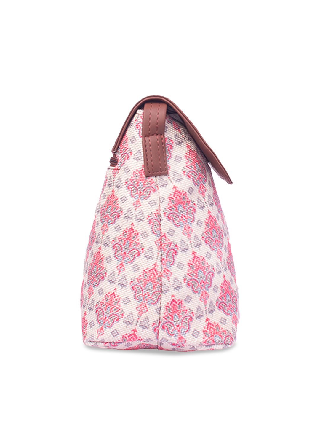 ZOUK Floral Printed Swagger Sling Bag With Pouch