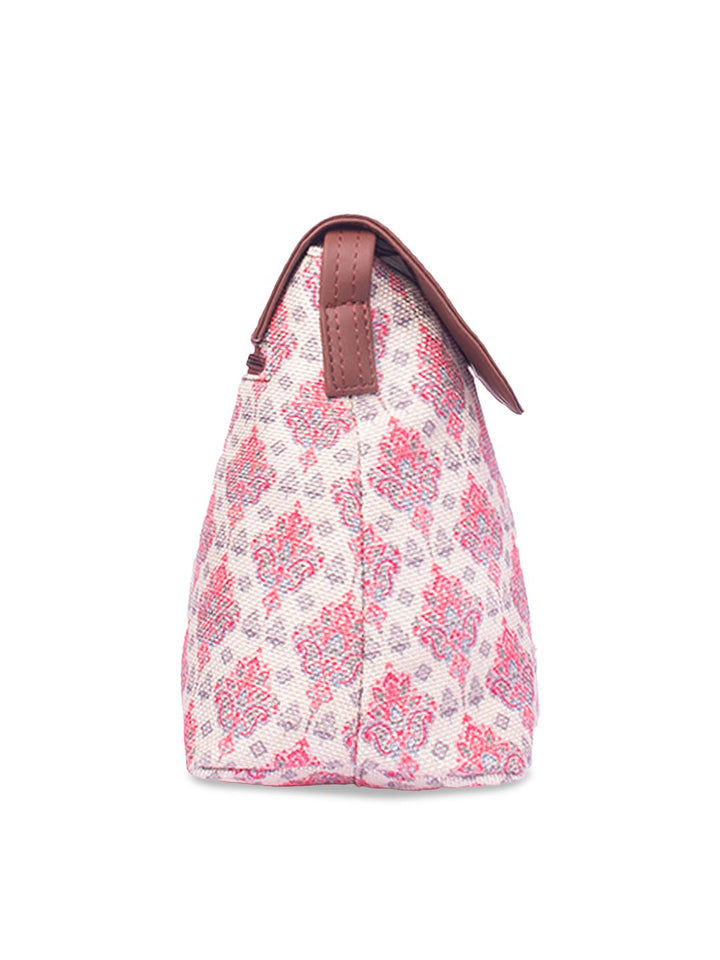 ZOUK Floral Printed Swagger Sling Bag With Pouch