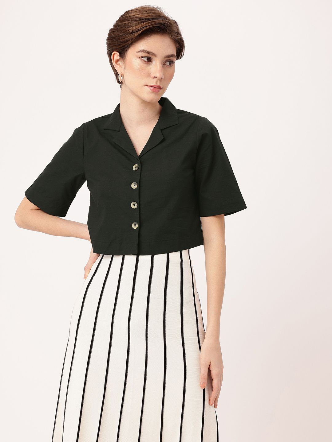 DressBerry Boxing Ring Meets Cool Cuban Grit Boxy Crop Shirt