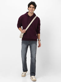 Urbano Fashion Men's Cotton Solid Oversized Hooded Neck Sweatshirt