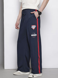 The Indian Garage Co Men Superhero Print Mid Rise Loose Fit Track Pants
