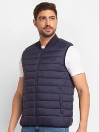 SPYKAR Solid Stand-Collar Puffer Jacket