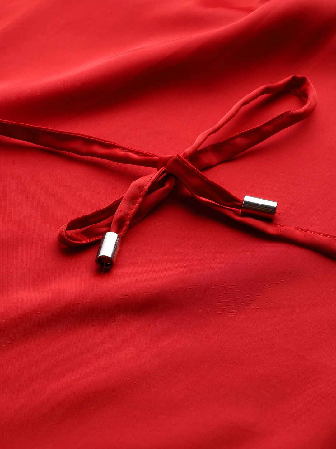 all about you Satin A-Line Dress with Belt