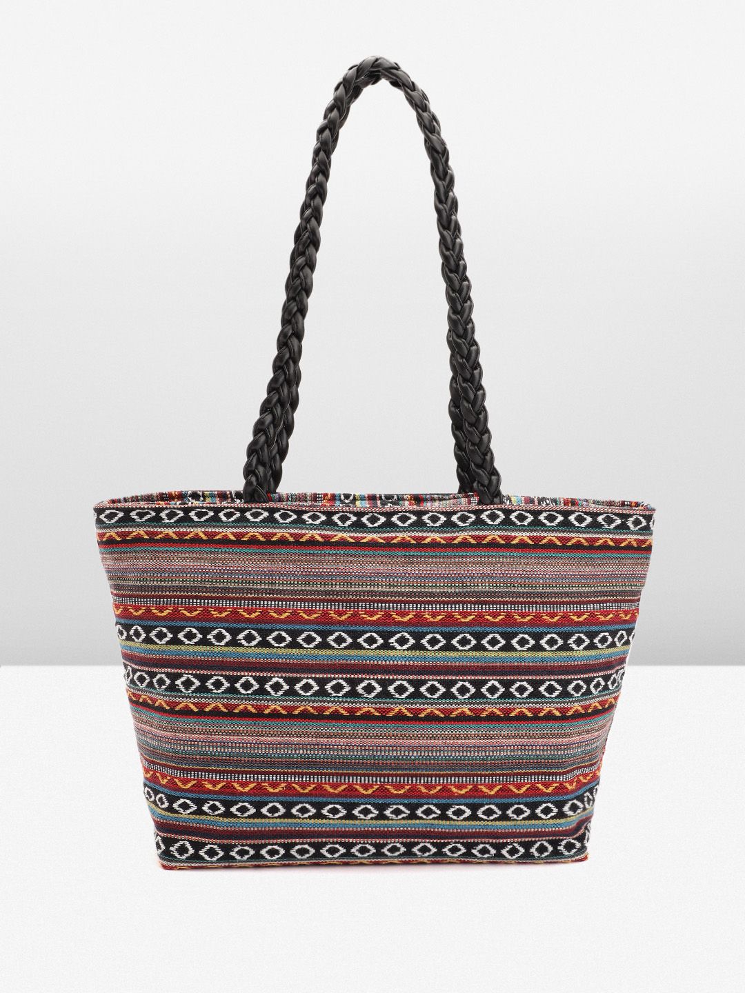 Anouk Geometric Self Design Structured Shoulder Bag