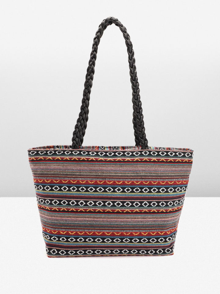 Anouk Geometric Self Design Structured Shoulder Bag