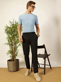 Thomas Scott Men Knit Textured Round Neck T-shirt