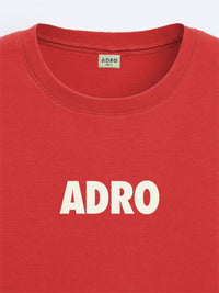 ADRO Men Typography Printed Drop-Shoulder Sleeves Cotton Oversized T-Shirt