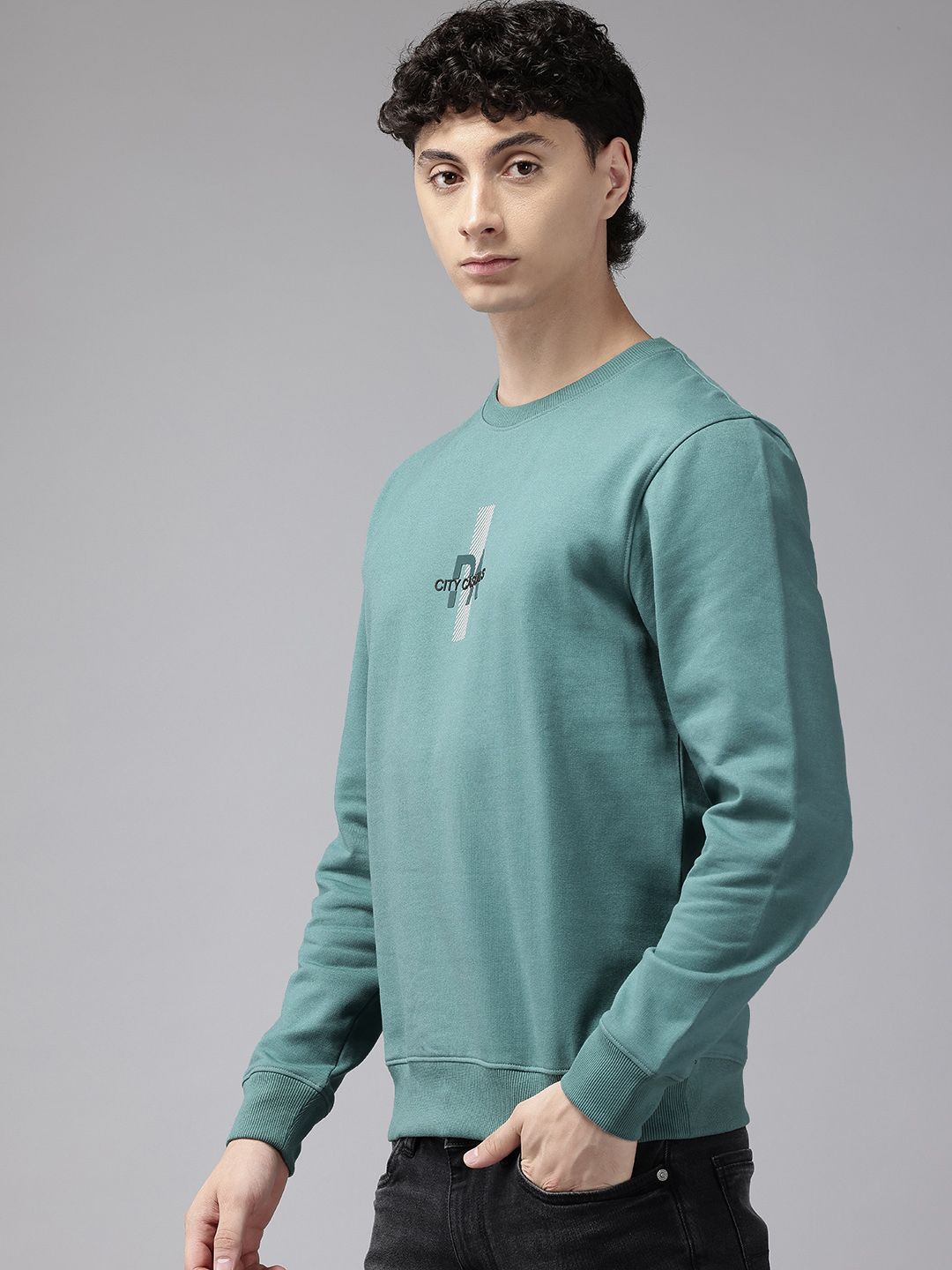Park Avenue Slim Fit Printed Sweatshirt