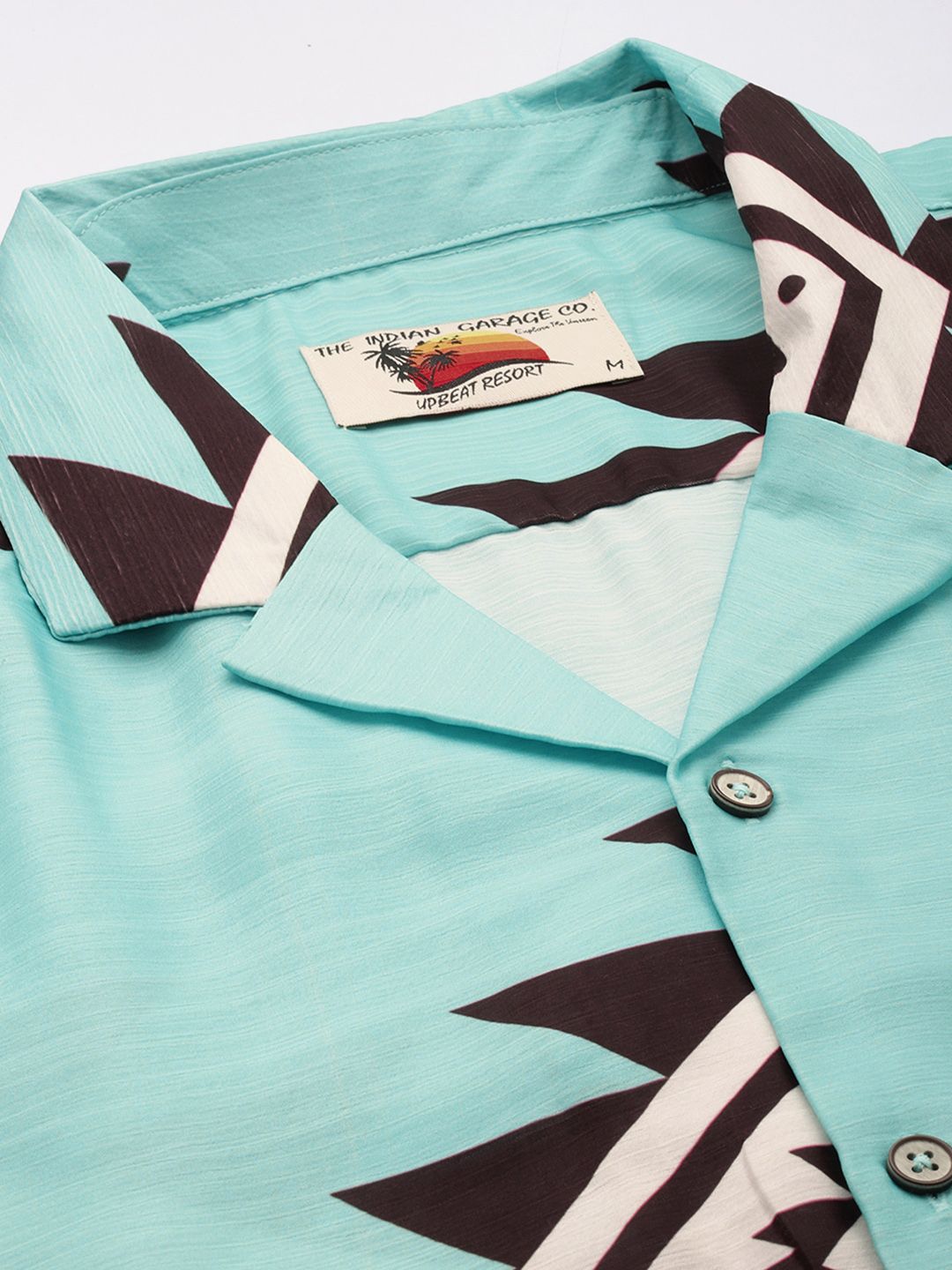 The Indian Garage Co Geometric Printed Drop-Shoulder Sleeves Relaxed Fit Casual Shirt