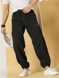 Thomas Scott Men Mid Rise Parachute Fit Pure Cotton Cargo Trousers