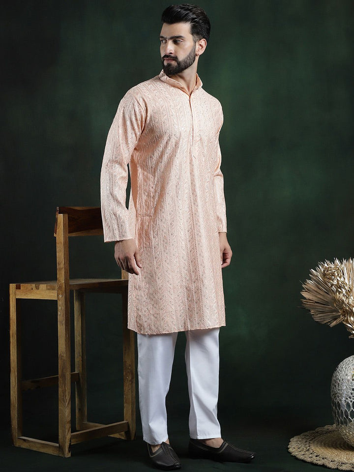 SOJANYA LUXE Floral Embroidered Regular Thread Work Kurta with Pyjamas