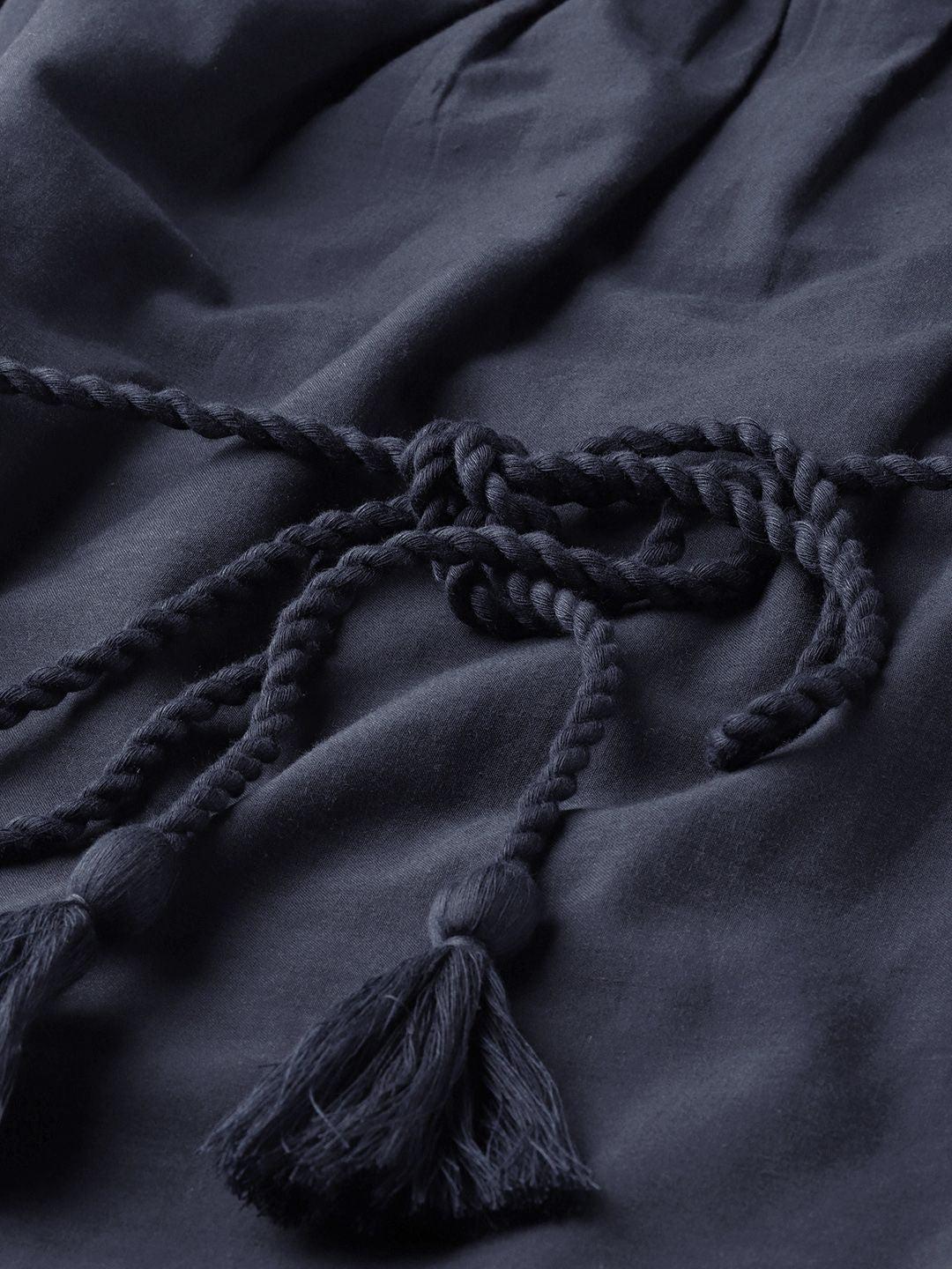 STREET 9 Women Navy Blue Solid Off-Shoulder Shift Dress