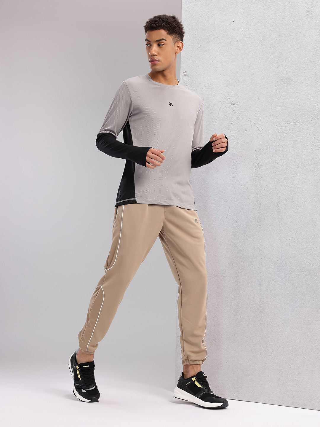 HRX by Hrithik Roshan Colourblocked Sleeves Rapid-Dry Running T-shirt