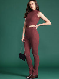 DressBerry Women Ribbed Acrylic Winter Co-Ords