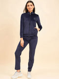 Sweet Dreams Women Mock Collar Tracksuits