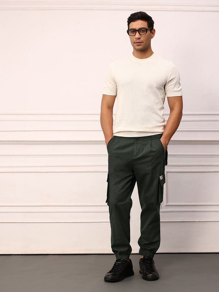 Mr Bowerbird Men Cotton Linen Pleated Cargos Joggers