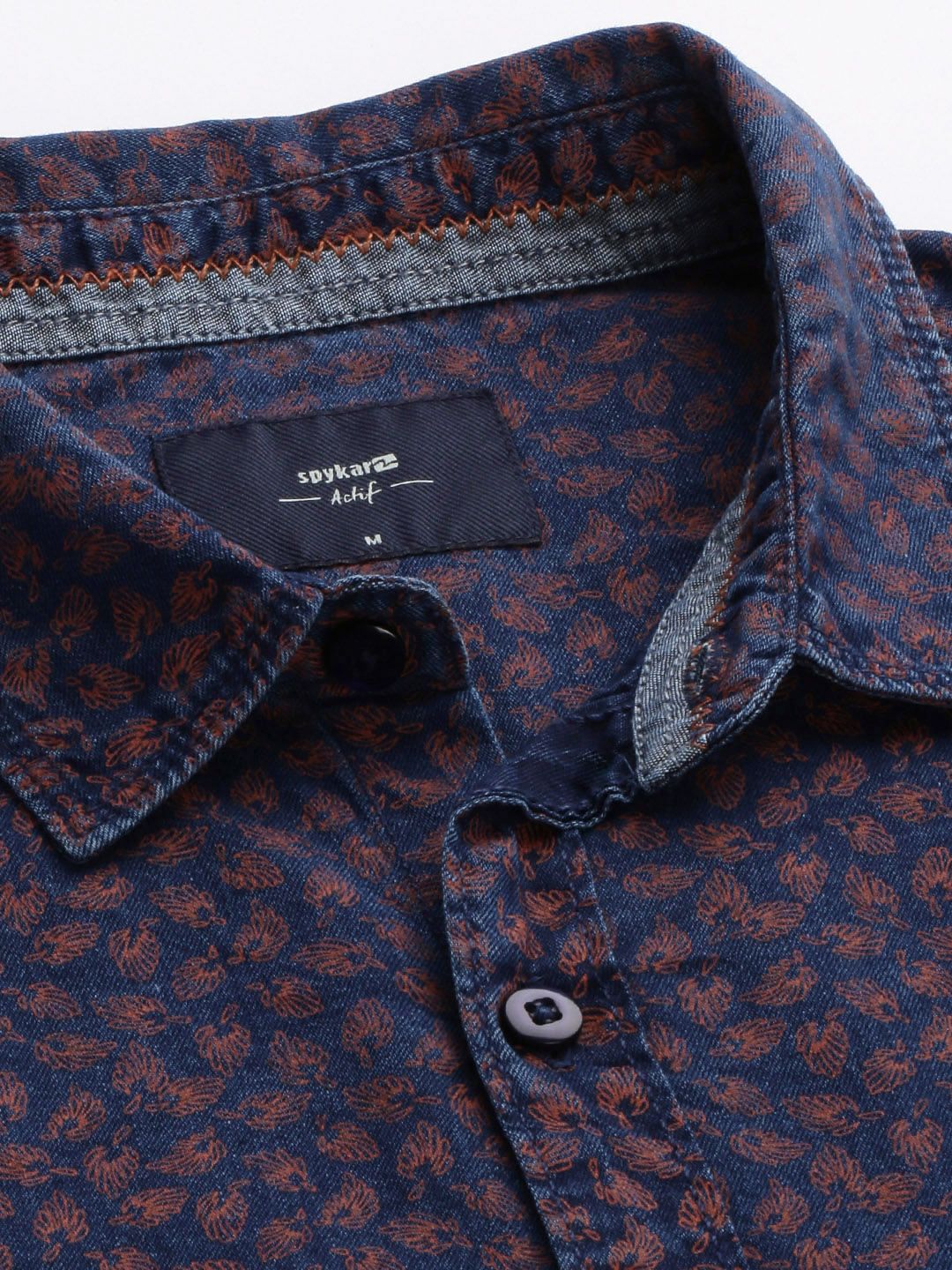 SPYKAR Men Pure Cotton Slim Fit Floral Printed Casual Shirt