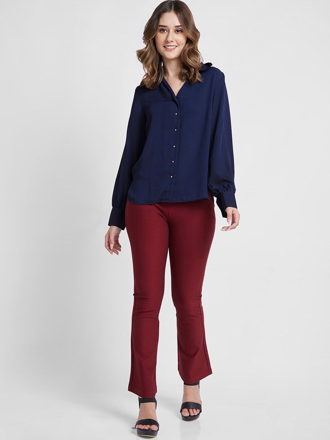 SPYKAR Women High-Rise Bootcut Trousers