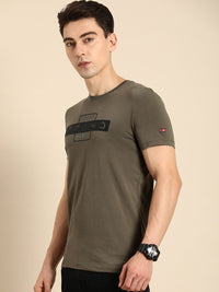 Being Human Clothing Men Brand Logo Printed Round Neck T-shirt