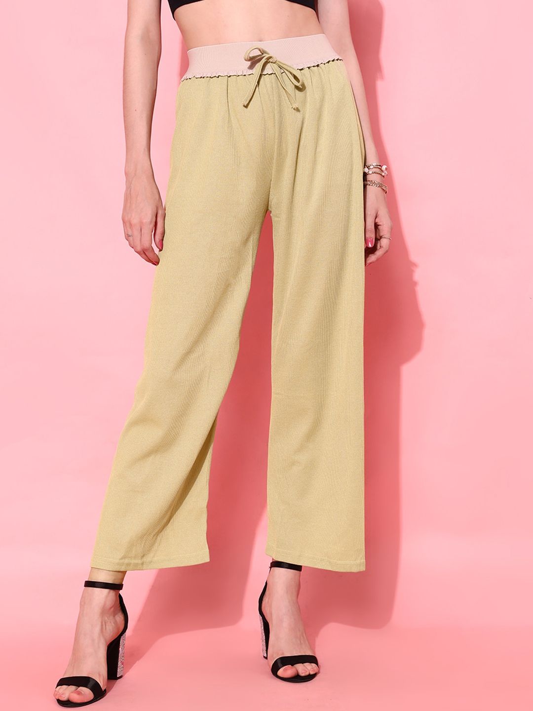 STREET 9 BASICS Women Beige Solid Trousers