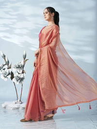 Tikhi Imli Two Tone Poly Chiffon Saree