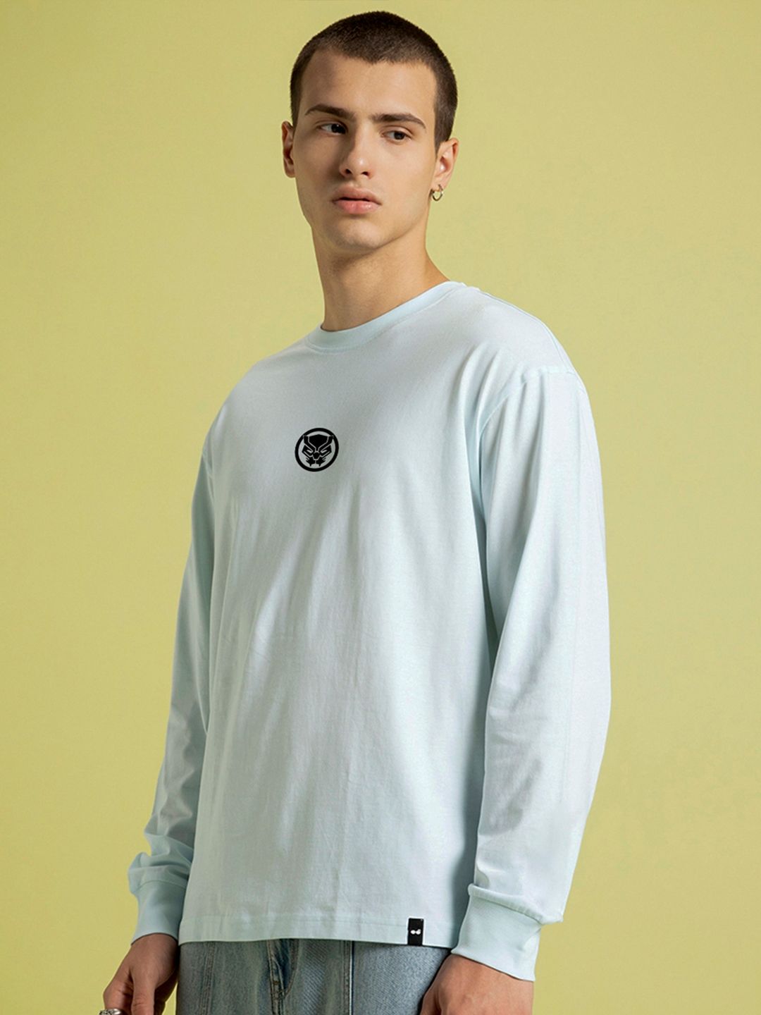 Bewakoof Men Graphic Printed Round Neck Pure Cotton Oversized T-Shirt