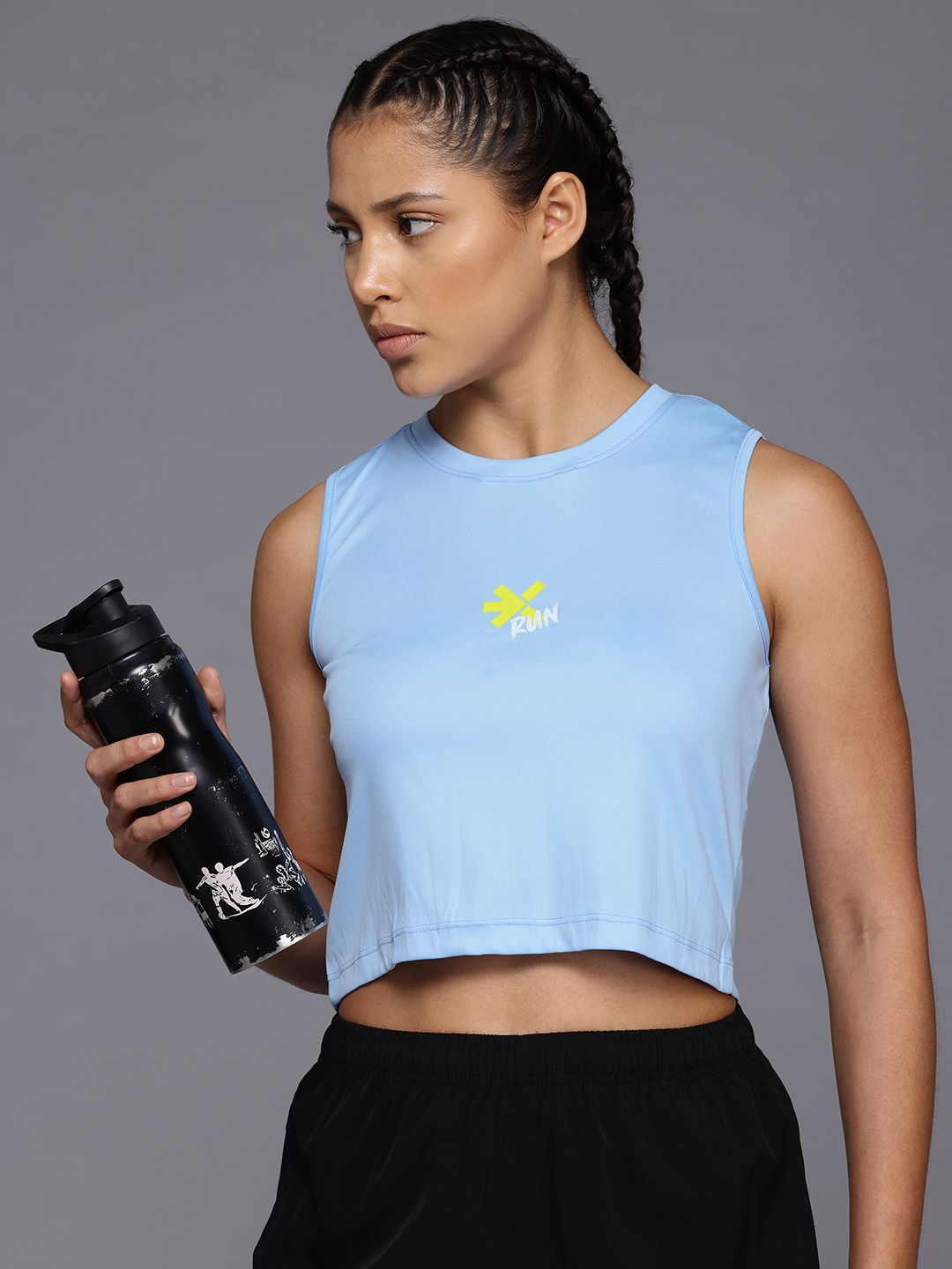 HRX by Hrithik Roshan Rapid-Dry Running Crop T-shirt