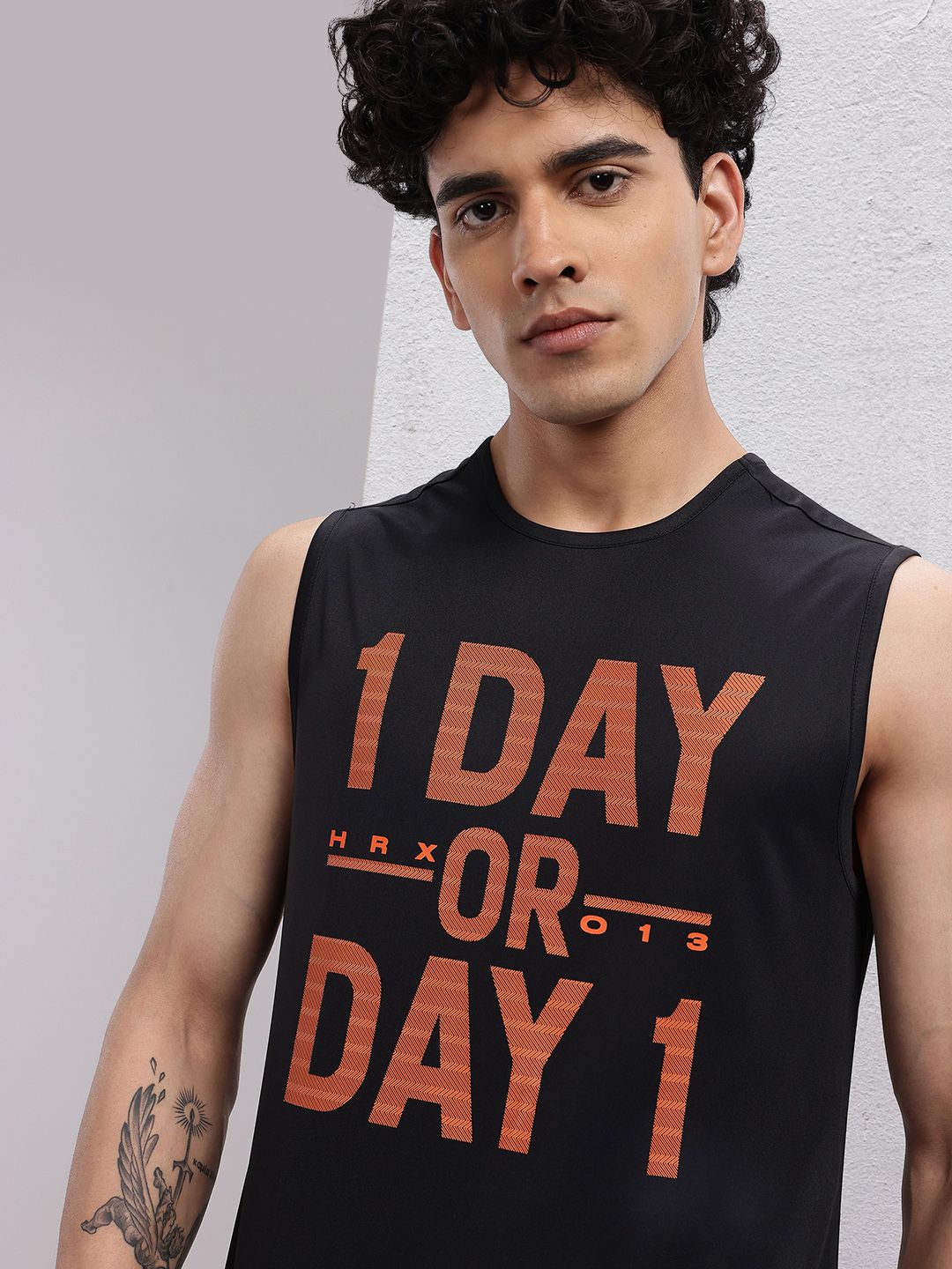 HRX by Hrithik Roshan Brand Logo Printed Rapid-Dry Training T-shirt