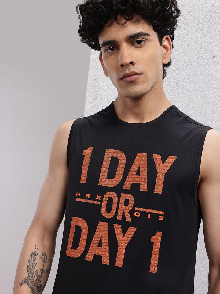 HRX by Hrithik Roshan Brand Logo Printed Rapid-Dry Training T-shirt