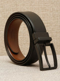 Teakwood Leathers Men Textured Leather Reversible Formal Belt