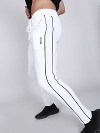 The Indian Garage Co Men White Solid Slim-Fit Joggers