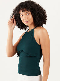 Athena Halter Neck Ruffles Regular Top