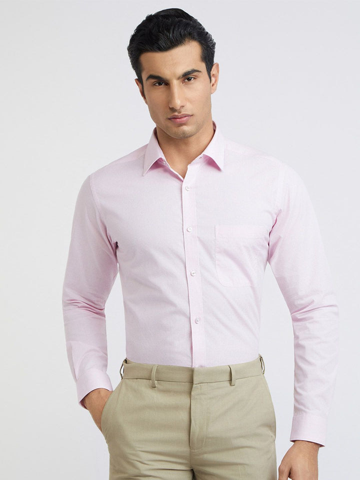 Raymond Pure Cotton Slim Fit Opaque Printed Formal Shirt