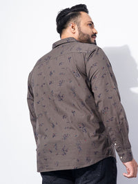 The Indian Garage Co Plus Size Floral Printed Cotton Casual Shirt