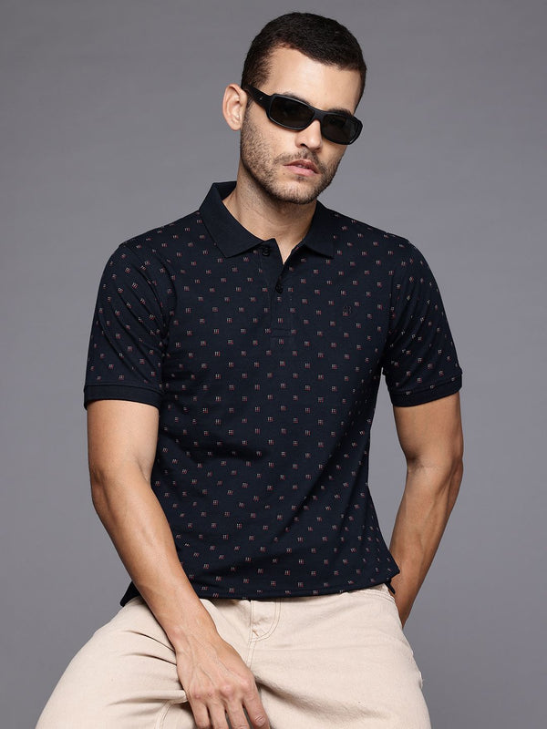 Raymond Printed Polo Collar Pure Cotton Slim Fit T-shirt