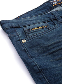 The Indian Garage Co Men Slim Fit Mildly Distressed Stretchable Jeans