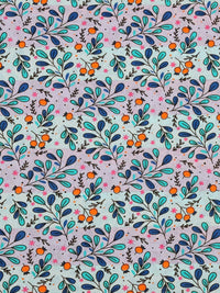 BOMBAY DYEING Dream Lover Blue Floral Printed Cotton 104TC Queen Bedsheet Set 2.54 x 2.24m