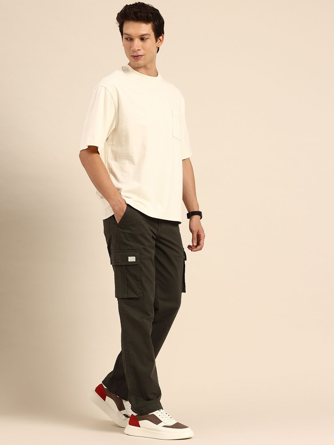 Being Human Men Slim Fit Cargos Trousers