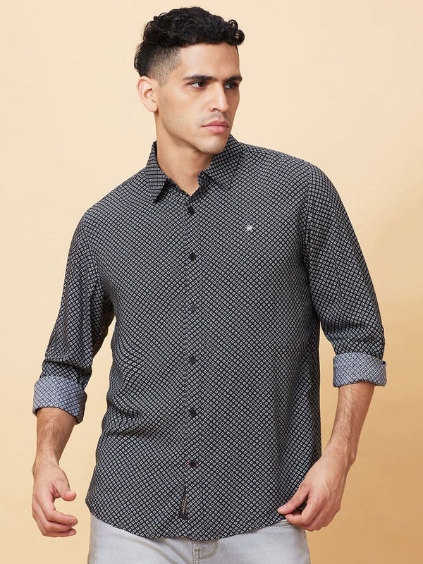 Being Human Men Slim Fit Opaque Printed Casual Shirt