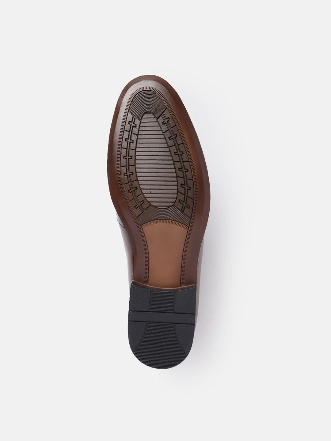 House of Pataudi Men Textured Formal Horsebit Loafers