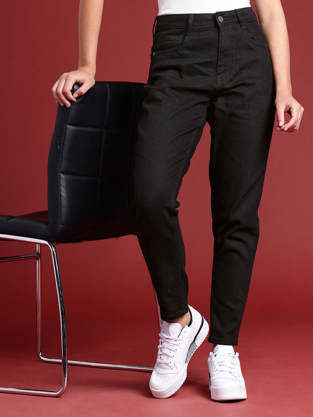 all about you Women Mom Fit High-Rise Stretchable Jeans