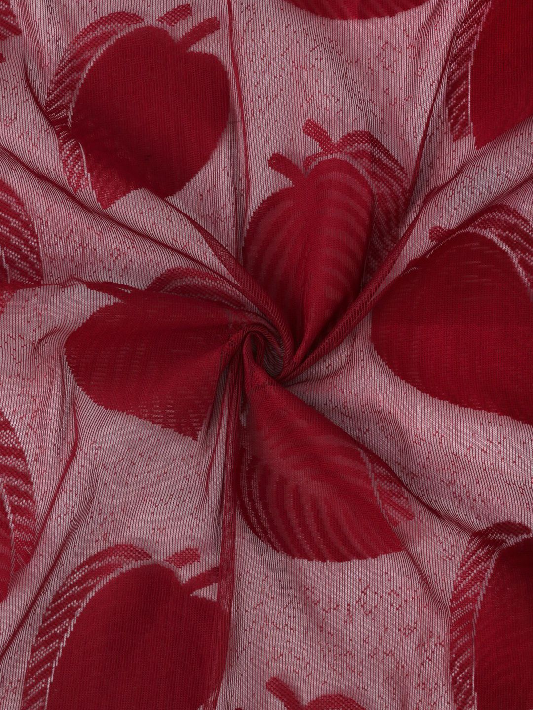 HOSTA HOMES Maroon Floral Long Door Curtain