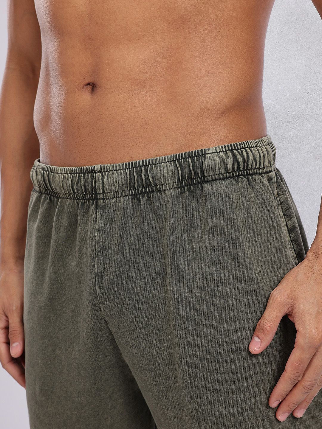 HRX by Hrithik Roshan Men Brand Logo Print Pure Cotton Washed Effect Training Shorts