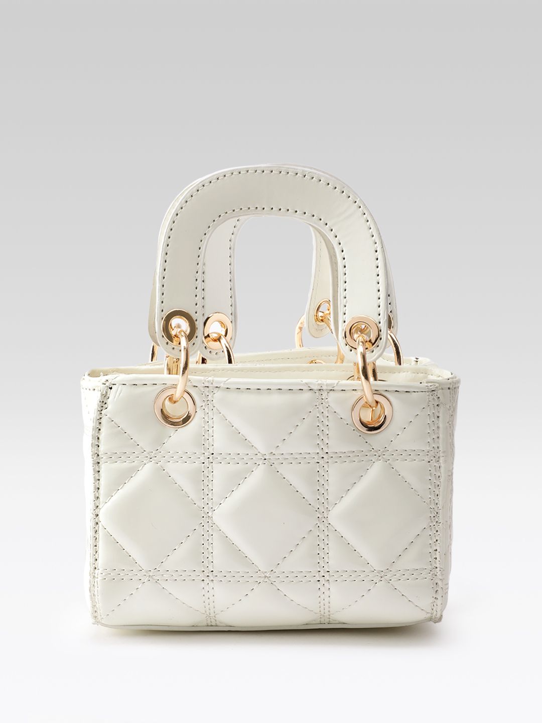 DressBerry Quilted Handheld Bag with Detachable Sling Strap