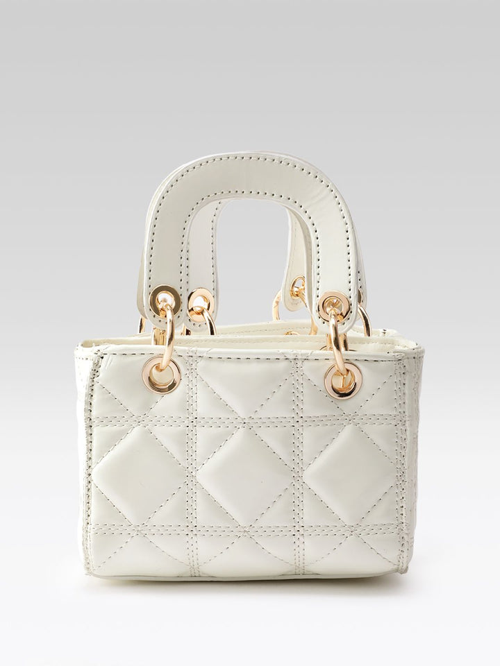 DressBerry Quilted Handheld Bag with Detachable Sling Strap