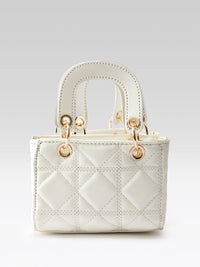 DressBerry Quilted Handheld Bag with Detachable Sling Strap