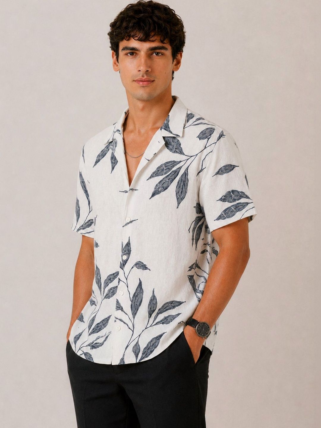 ADRO Men Relaxed Floral Printed Casual Shirt