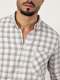 Thomas Scott Men Premium Slim Fit Opaque Checked Casual Shirt